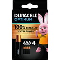 Алкални батерии ААА Duracell Optimum MX2400 AAA - 4 броя