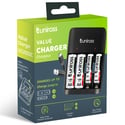Зарядно за 4 акумулаторни батерии Uniross Value с 2 AA 1300 mAh и 2 AAA 600 mAh