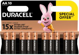 Алкални батерии АА Duracell Basic MN1500 AA - 10 броя