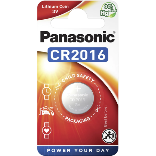 Литиева батерия CR2016 Panasonic CR2016 - 3V